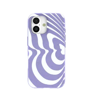 Lavender Flutter Left iPhone 17 Case Lightweight accessory Rugged Look Finish