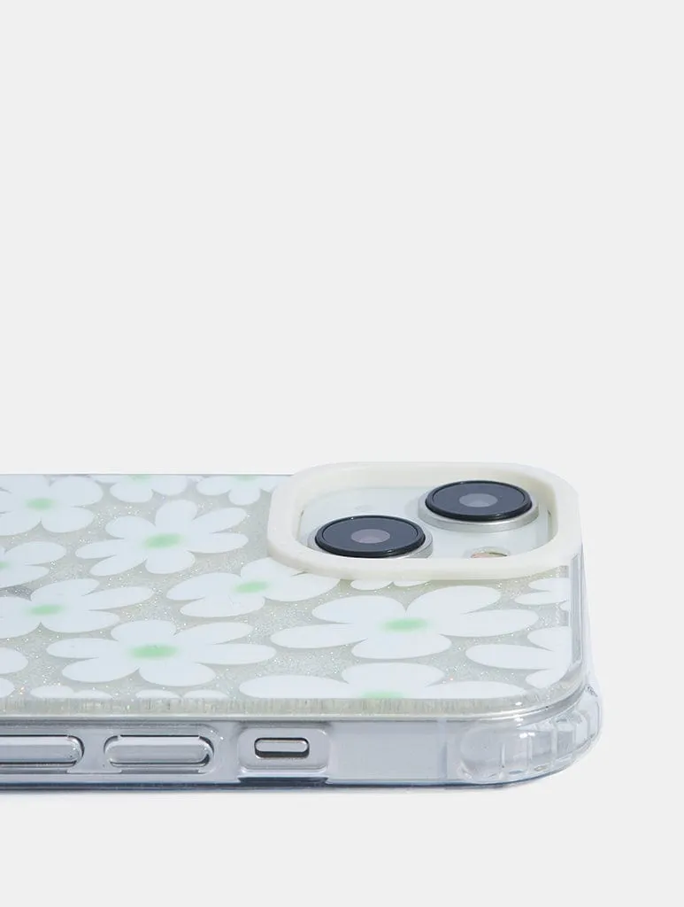 Sage & White Warped Daisy Shock iPhone Case Protective Touch