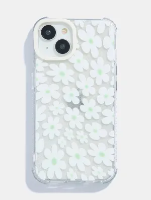 Sage & White Warped Daisy Shock iPhone Case Rugged Build Texture Travel Ready