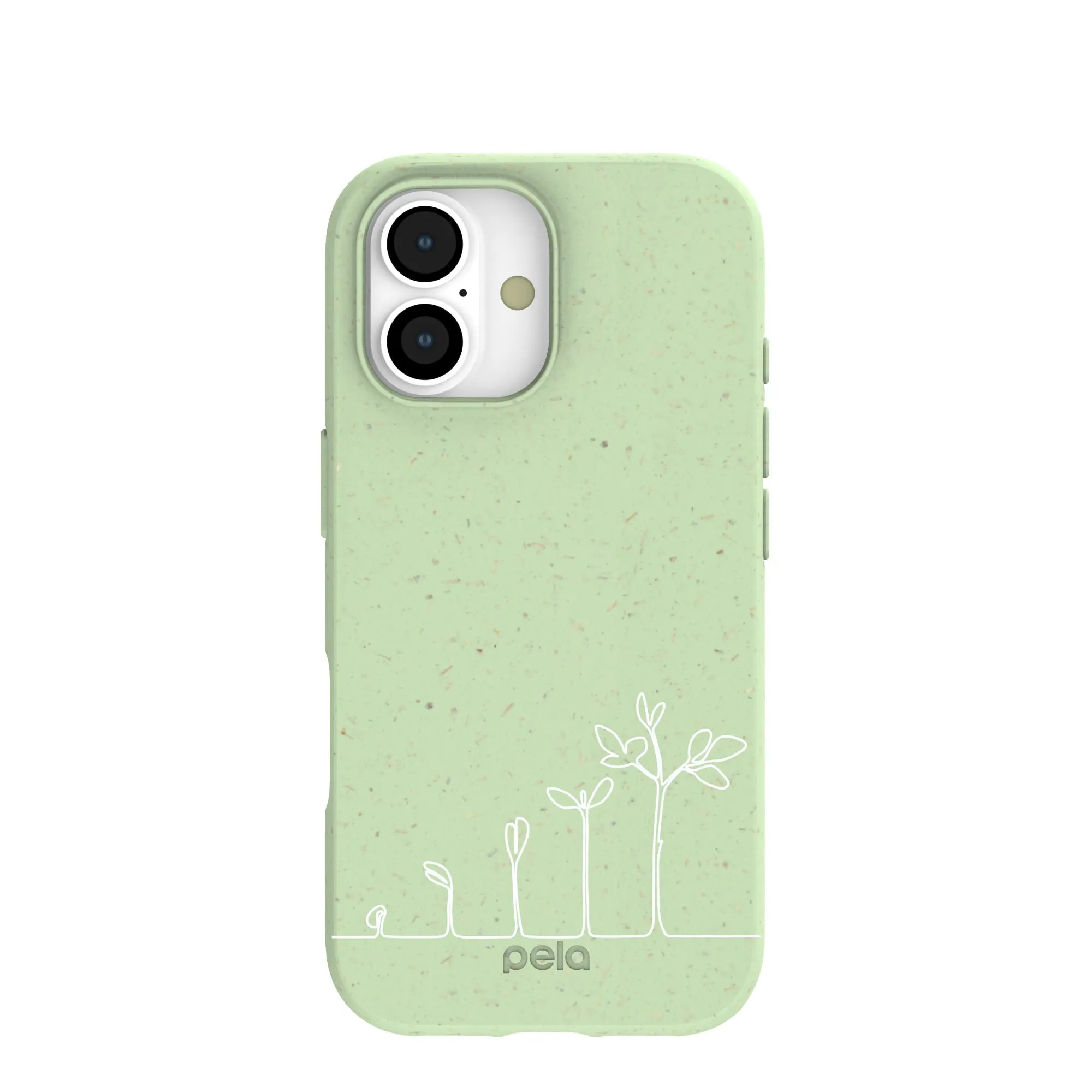Sage Green Grow and Flourish iPhone 17 Case Vivid Surface