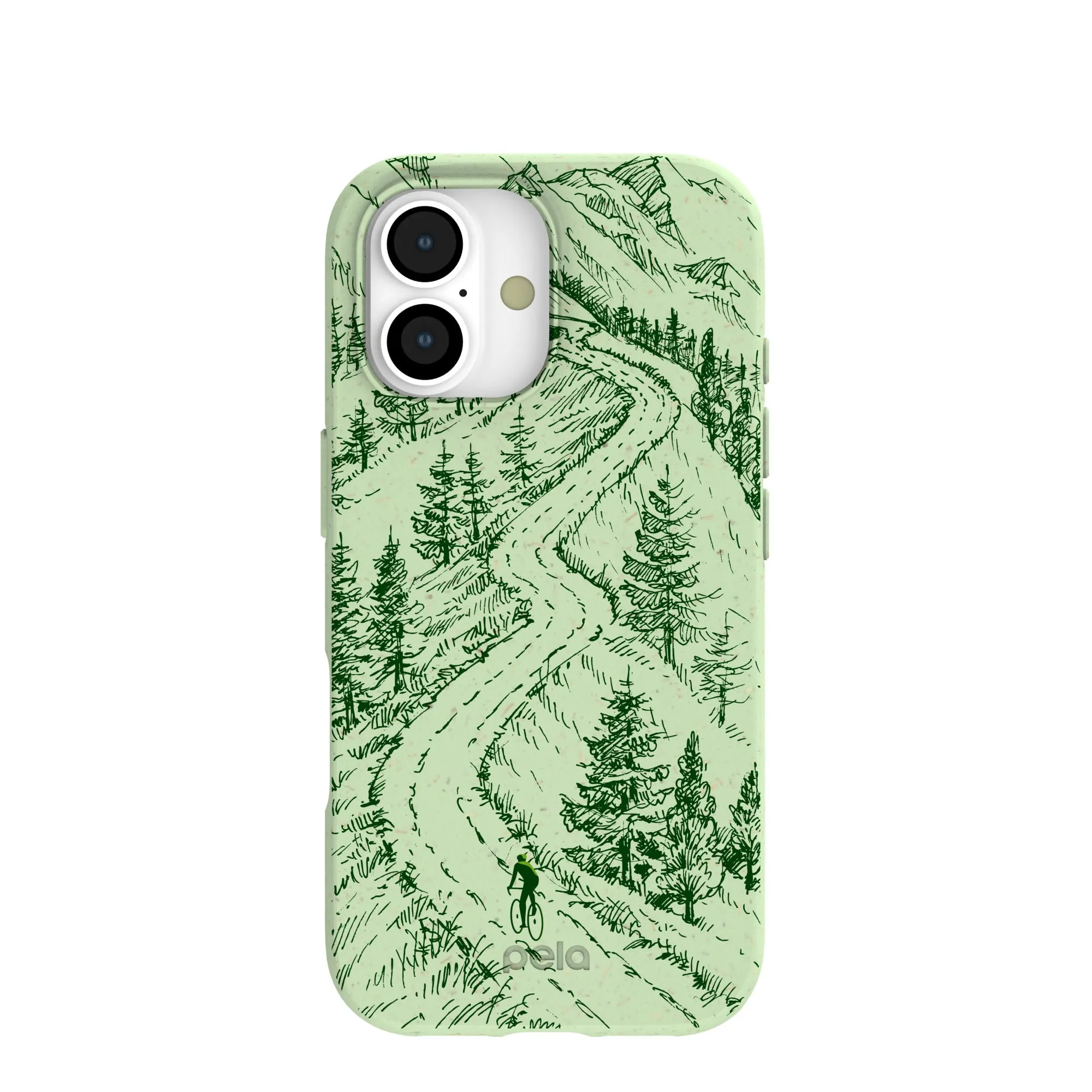 Soft Layer Texture Rugged Surface Sage Green Into the Mountains iPhone 17 Case