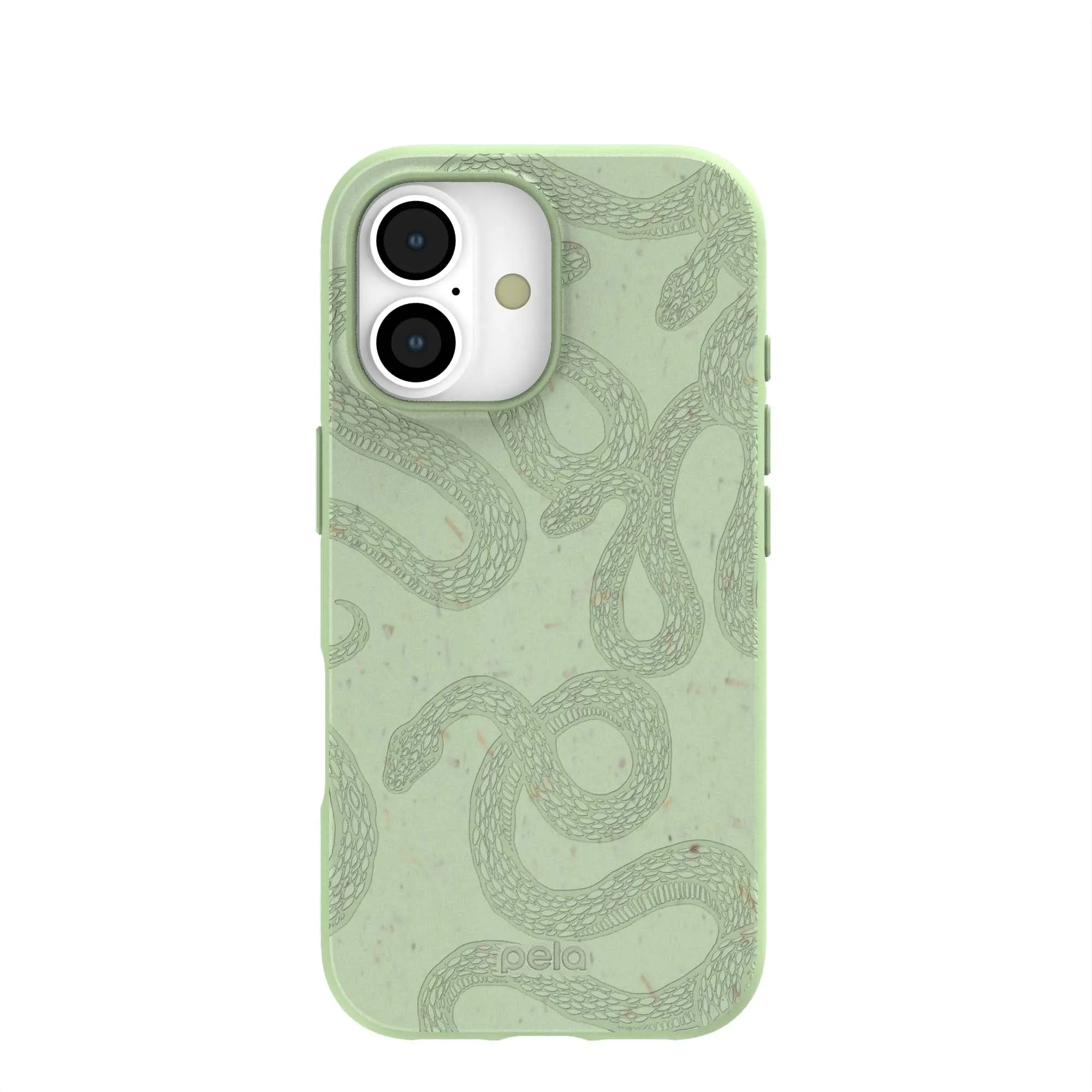 Smooth Pattern Design Sage Green Snaky iPhone 17 Case