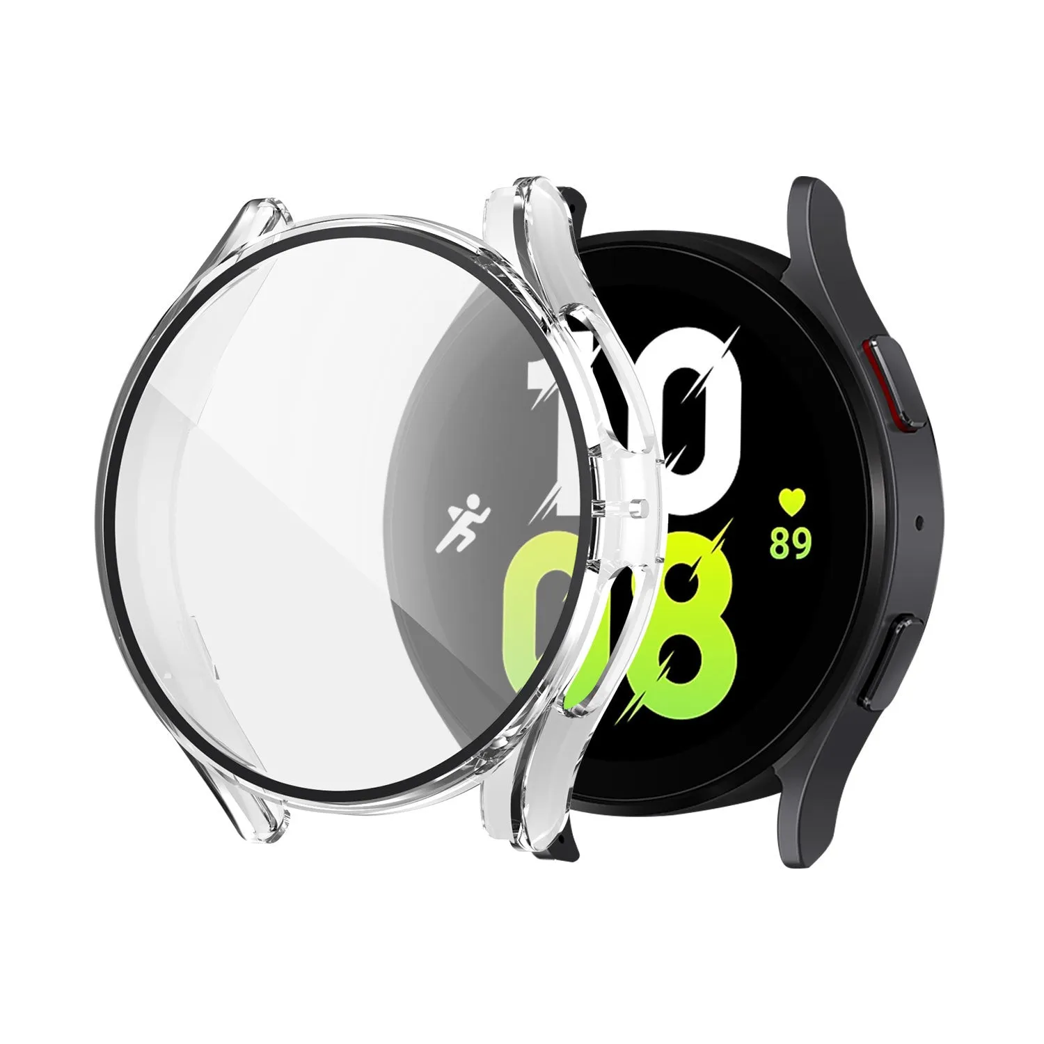 Samsung Galaxy Watch 5 44mm Hard Case with Glass (Transparent) Sport Armor Layer Screen Guard