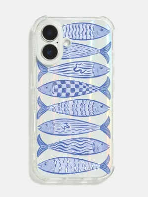 Hybrid Pattern Design Vivid Design Texture Sardines Shock iPhone Case
