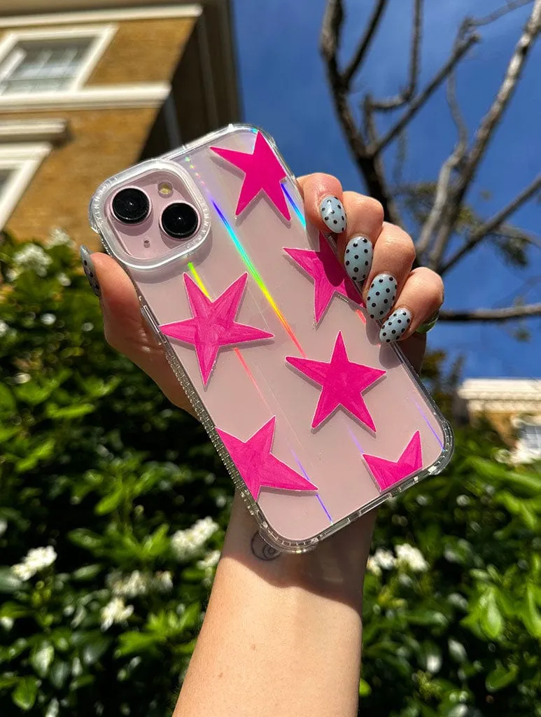 Lightweight Build Quality Recyclable Material Maia Faddoul x Skinnydip Pink Stars Shock iPhone Case