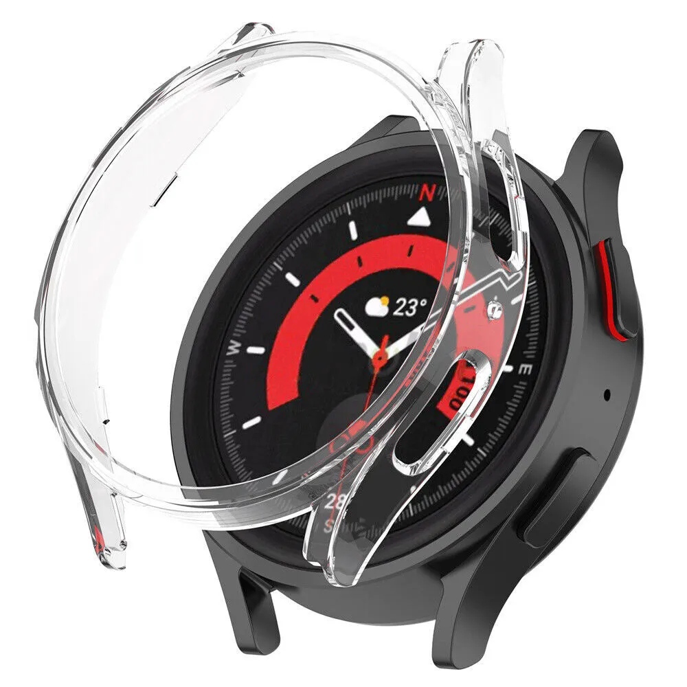 Impact Guard Athletic Fit Samsung Galaxy Watch 5 Pro Hard Case Cover (Transparent)