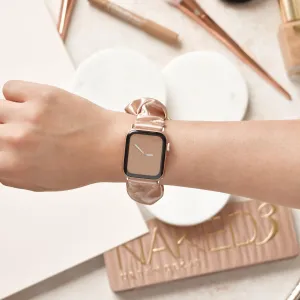 Trendy Texture Scrunchie Apple Watch Strap - Caramel Latte