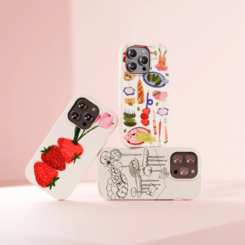 Seashell Berry Bloom iPhone 17 Case Artistic Print Soft Layer