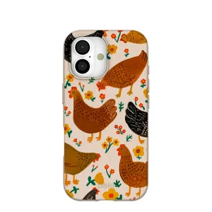 Transparent Look Refined Pattern Seashell Chicken Garden iPhone 17 Case