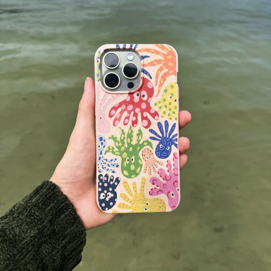 Flexible frame Modern feature Seashell Octopi iPhone 17 Case