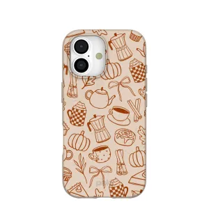 Textured Detail Seashell Pumpkin Spice iPhone 17 Case