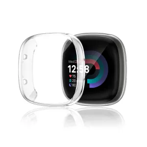 Fitbit Versa 4/Sense 2 TPU Case (Clear) Rugged Armor Shielding TPU Armor Guarding