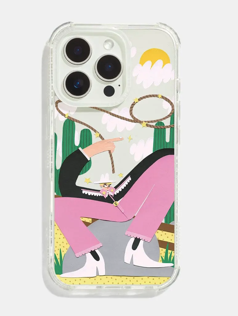 Hybrid Frame Luxury Coating Naomi Anderson-Subryan x Skinnydip Yeehaw Shock iPhone Case