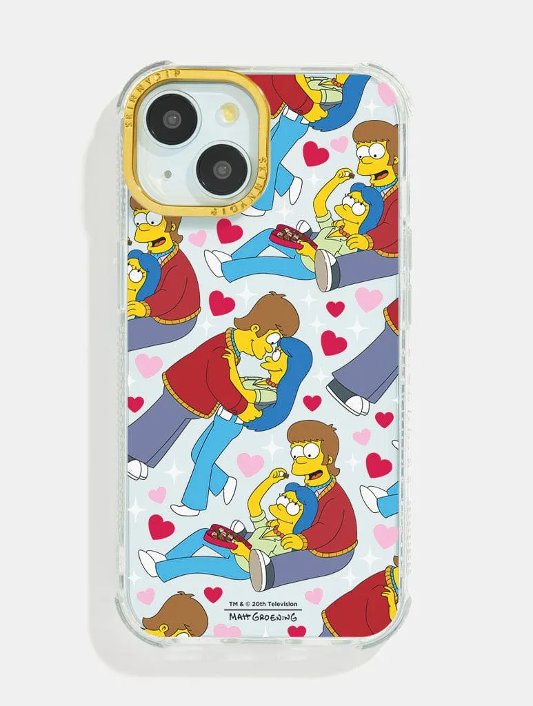 The Simpsons Homer And Marge Shock iPhone Case Tactile Buttons Professional Style