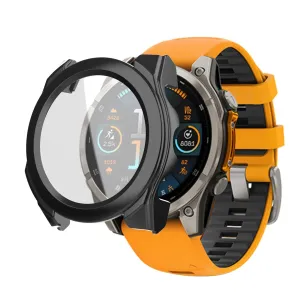Protective Layering Screen Armor Cover Garmin Fenix 8 - 47mm Hard Case with Glass (Black)