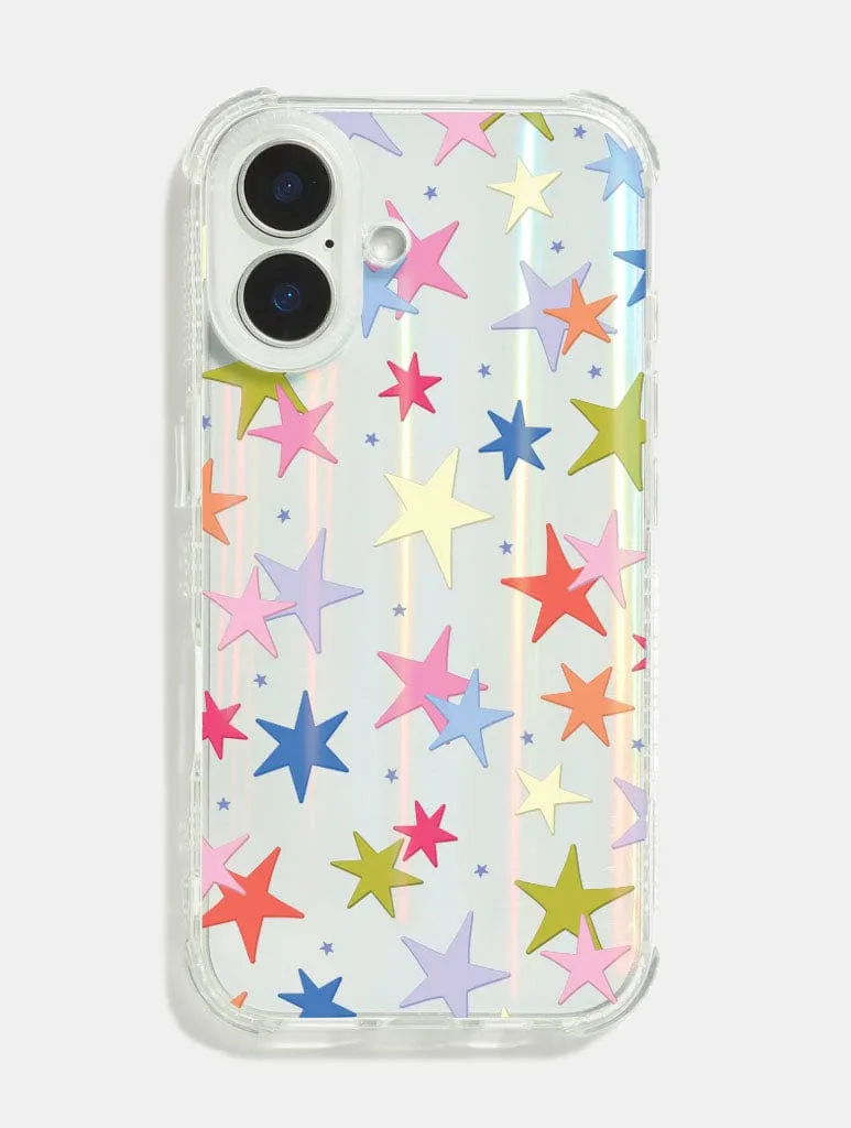 Colourful Stars Shock iPhone Case Matte Texture Design