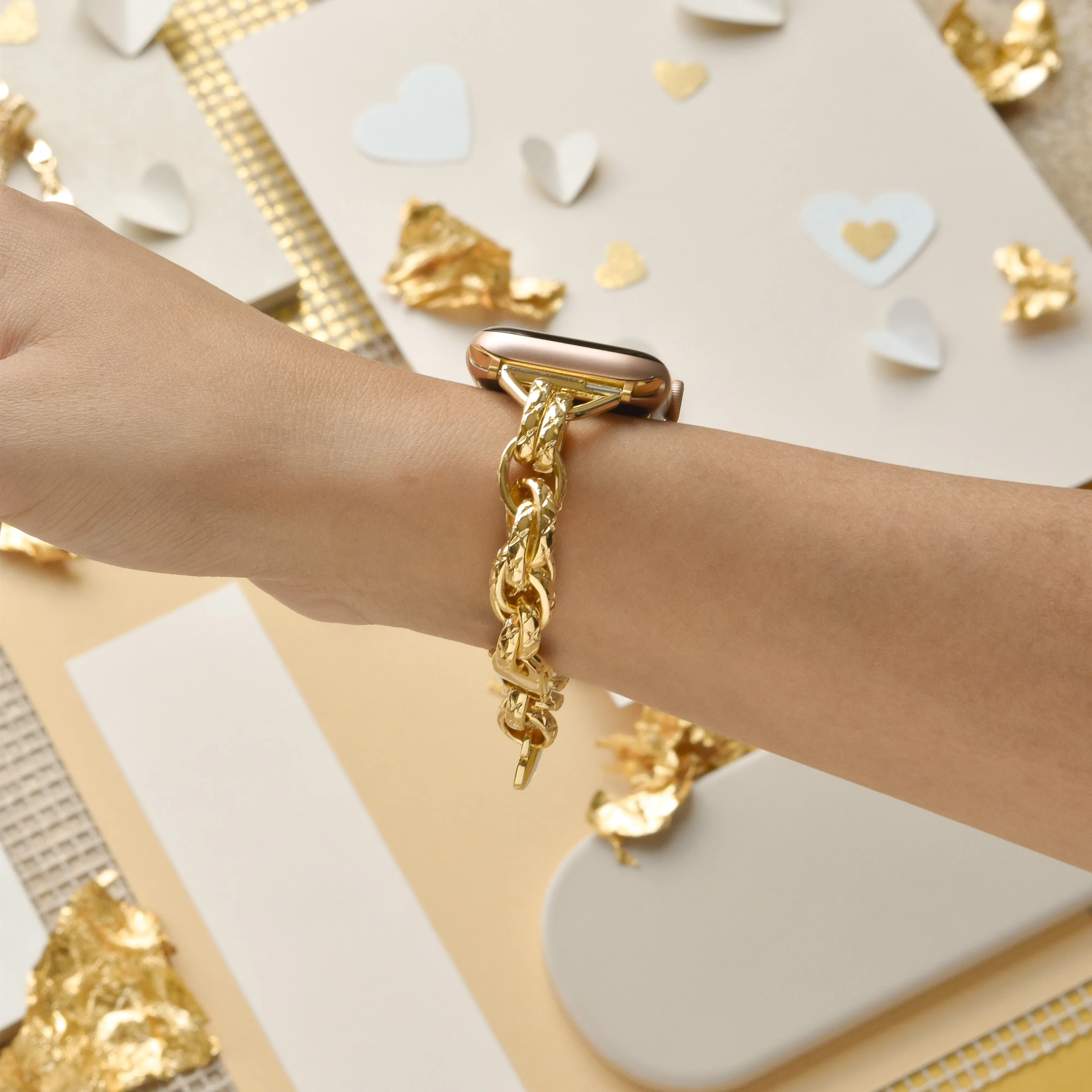 Chain Bracelet Apple Watch Strap - Gold Comfort Everyday Style