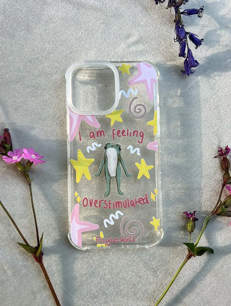 Froggles World x Skinnydip Overstimulated Frog Shock iPhone Case Hybrid Build Texture