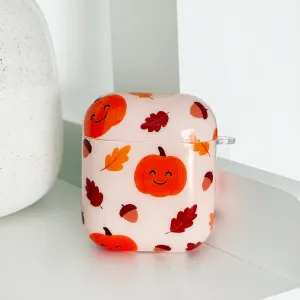 Magnetic Lock Cover Universal Slim Holder Airpods Case - Cute Pumpkins