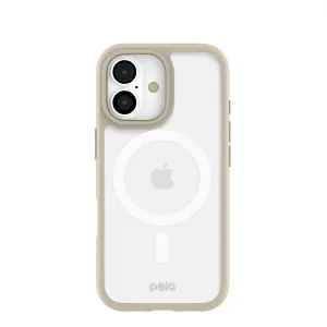 Refined Texture Elegant Texture Clear iPhone 17 Case with London Fog Ridge (MagSafe Included)