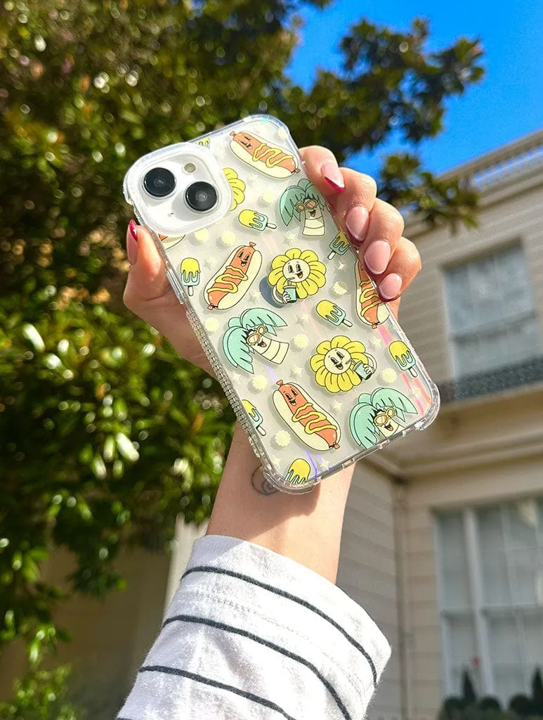 Sleepinwell Studio x Skinnydip Our Summer Shock iPhone Case Hard Plastic Hybrid Texture