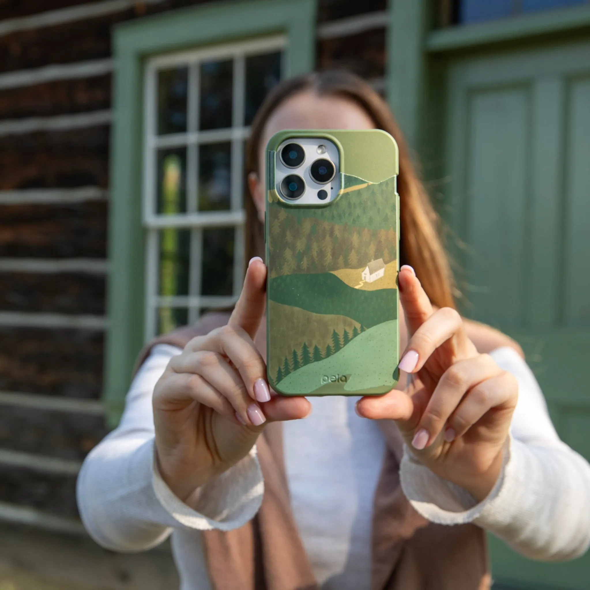 Luxury Grip Marble finish Forest Floor Mountain Nest iPhone 17 Case