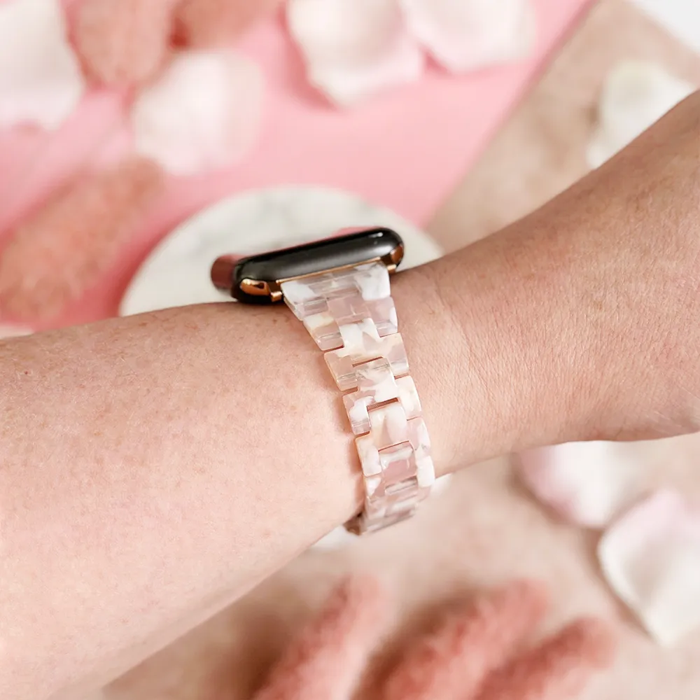 Elegant Functional Fit Slim Luxe Rose Apple Watch Strap