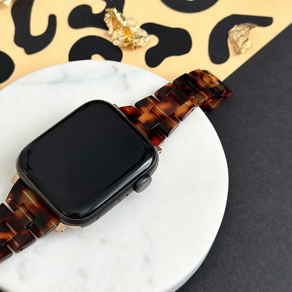 Smart Accessory Simple Look Slim Luxe Tortoiseshell Apple Watch Strap