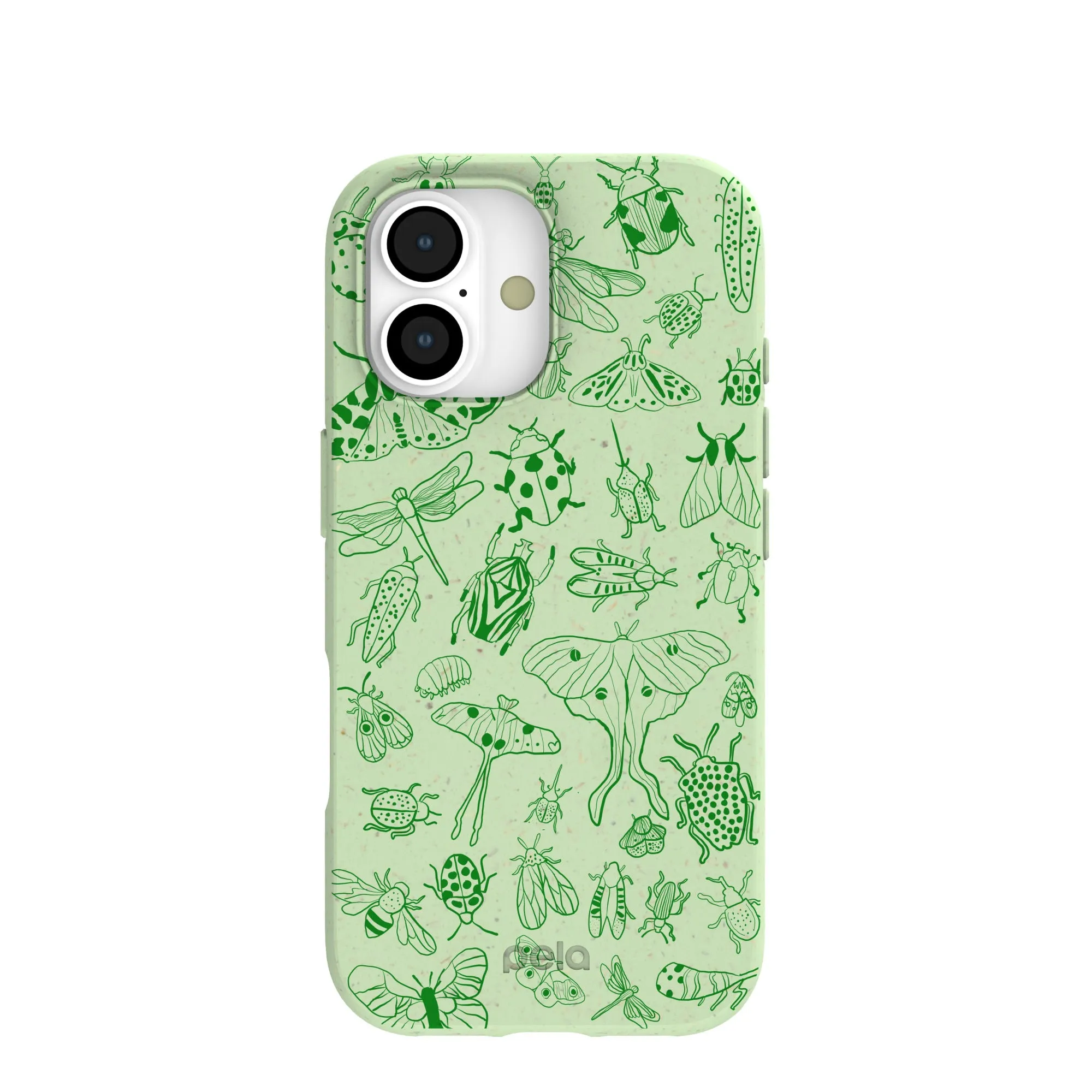 Sage Green Linear Entomology iPhone 17 Case Matte Pattern Design