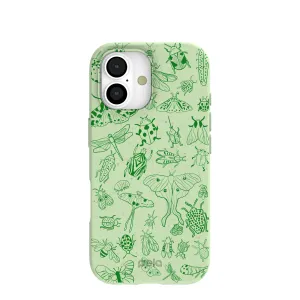 Sage Green Linear Entomology iPhone 17 Case Smooth Feel