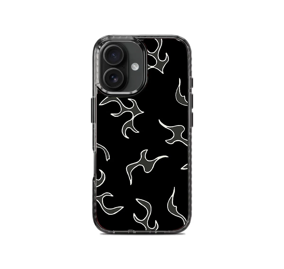 Classic Style Universal Design White Flames Pattern Stride 2.0 Phone Case Cover