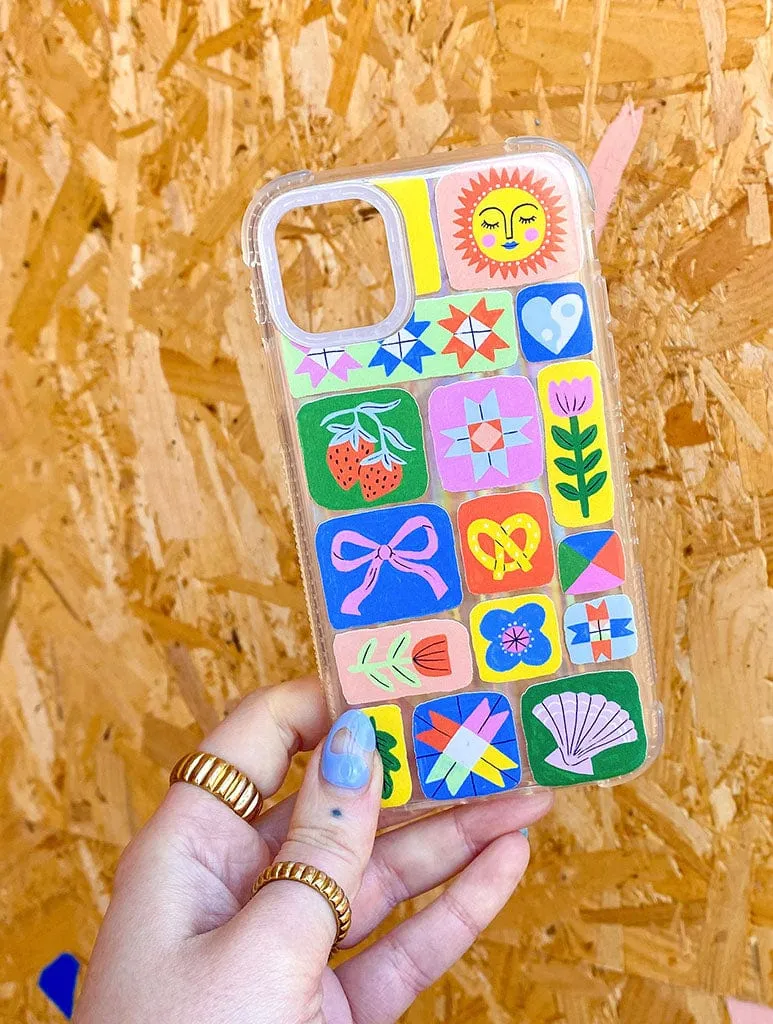 Lisa Barlow x Skinnydip Doodle Patchwork Shock iPhone Case Everyday Accessory Durable Design Texture