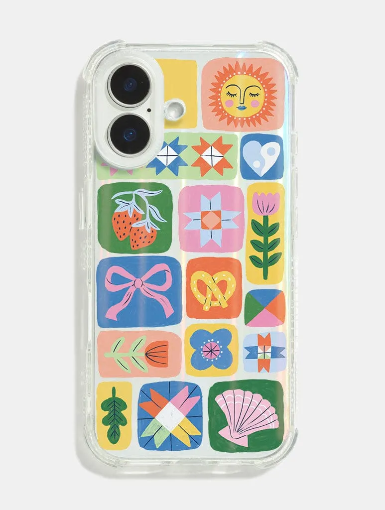 Lisa Barlow x Skinnydip Doodle Patchwork Shock iPhone Case Comfort Style
