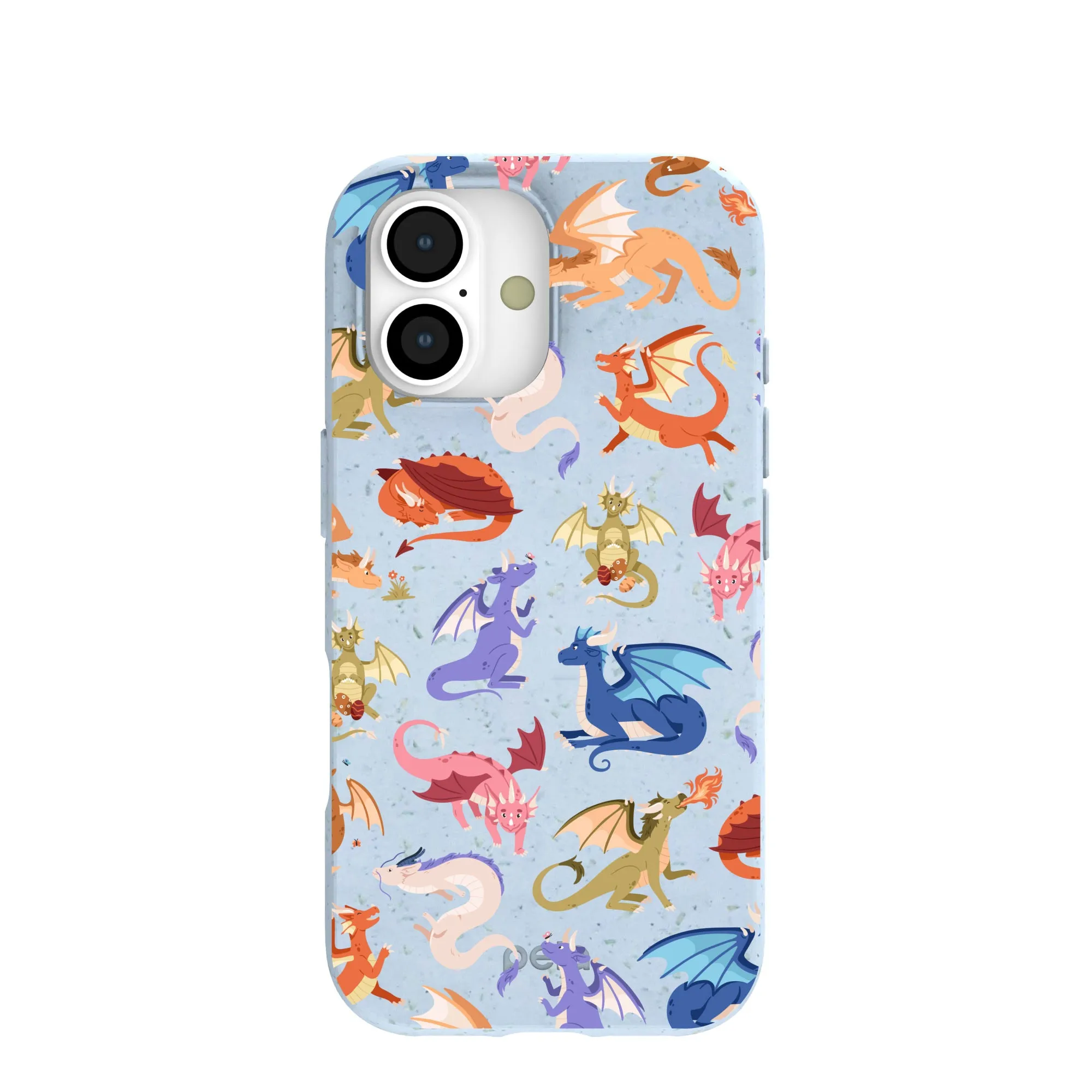 Powder Blue Dragon Cuties iPhone 17 Case Flexible Design