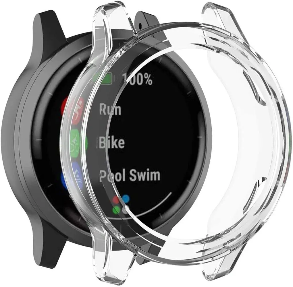 Luxury Protection Flexible Armor Guard Garmin Vivoactive 4 TPU Case (Transparent)