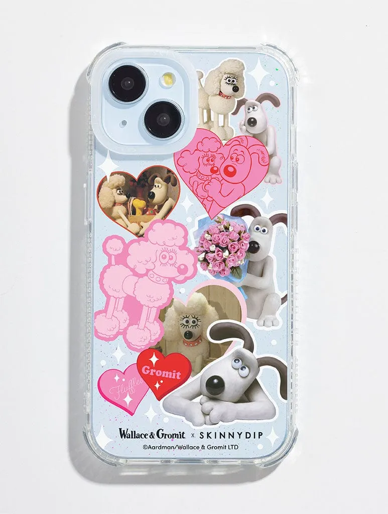 Protective Form Texture Wallace & Gromit x Skinnydip Gromit & Fluffels Shock iPhone Case
