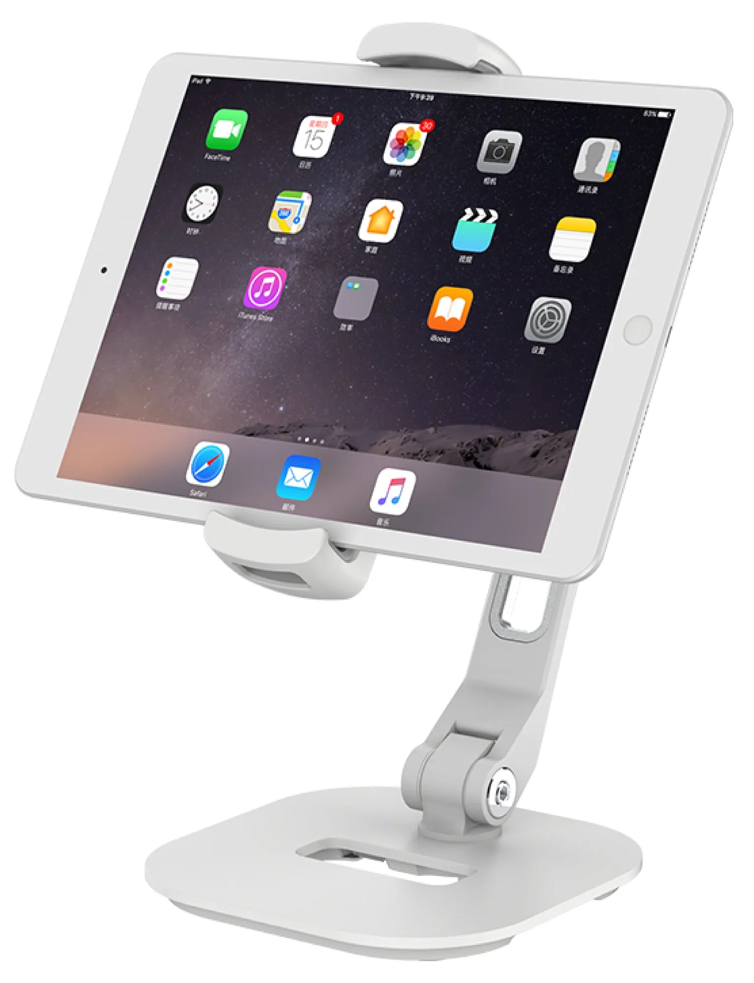 Smooth Spin Stand Smart Mount - Tablet & Cell Phone Holder (Long Arm/Stand Base)