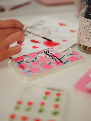 TPU Material Keren Parmley x Skinnydip Blooming Beautiful Shock iPhone Case