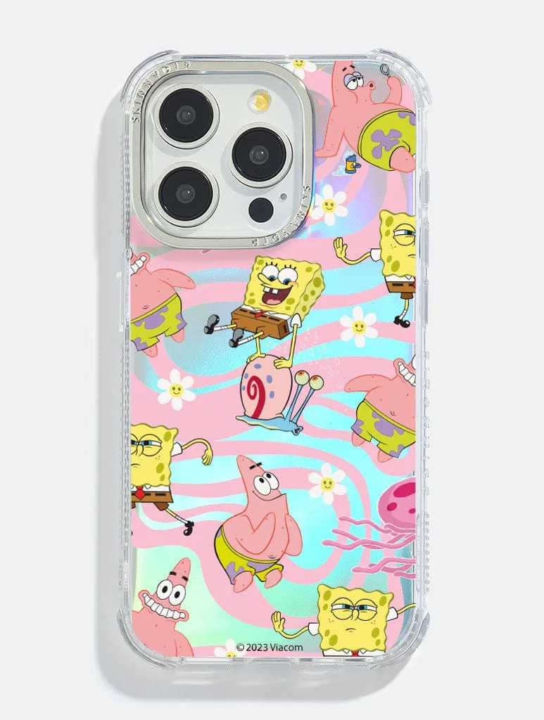 SpongeBob x Skinnydip Swirl Holo Foil Shock iPhone Case Creative Form Stylish Finish Texture