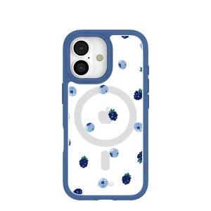 Clear Black and Blue iPhone 17 Case With True Blue Ridge (MagSafe included) Smooth Pattern Finish