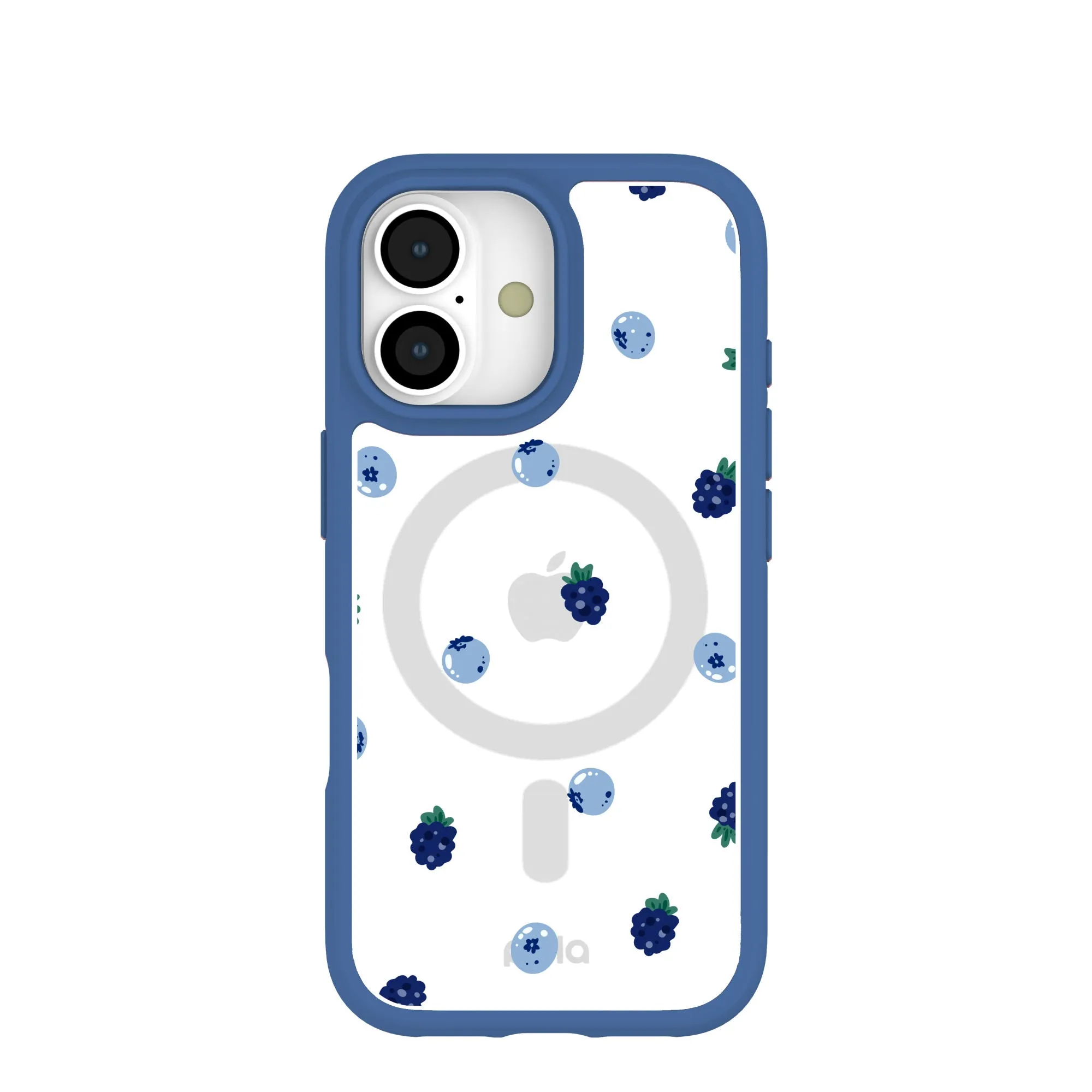 Clear Black and Blue iPhone 17 Case With True Blue Ridge (MagSafe included) Smooth Pattern Finish