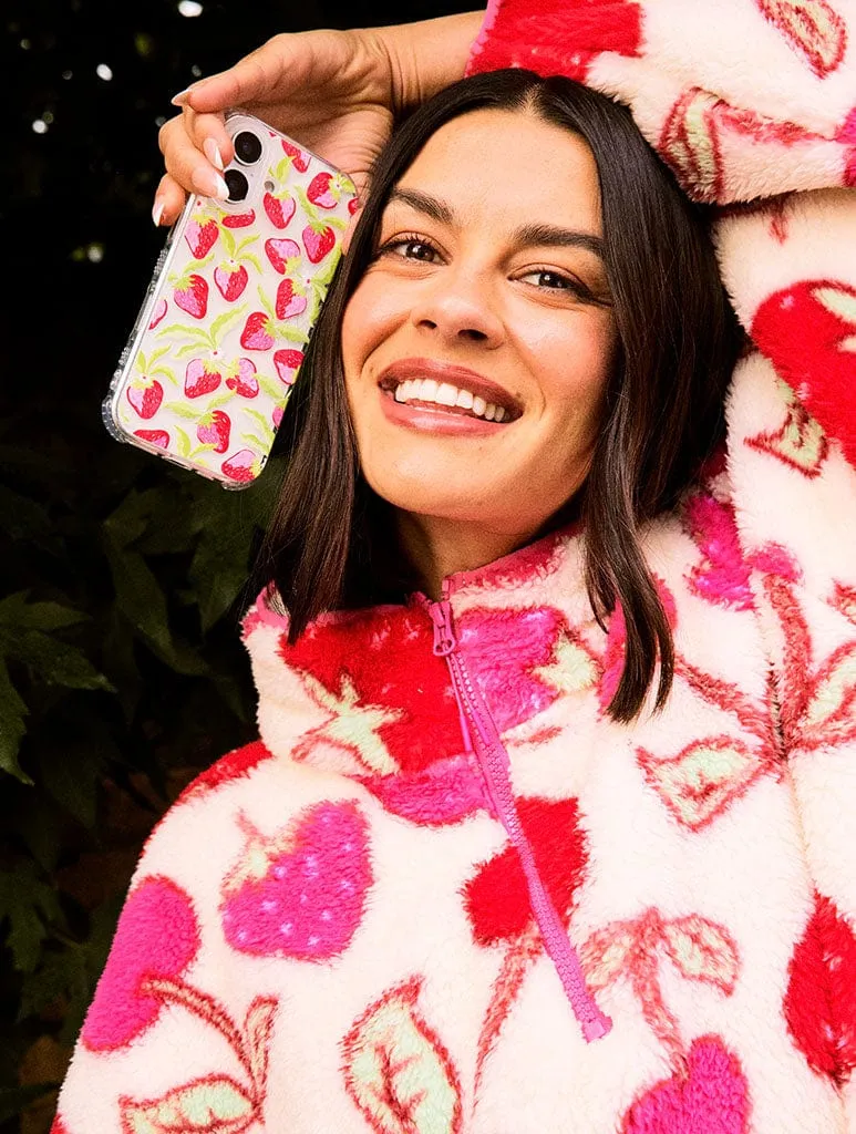 Strawberry Blossom Shock iPhone Case Travel Accessory Colorful Pattern