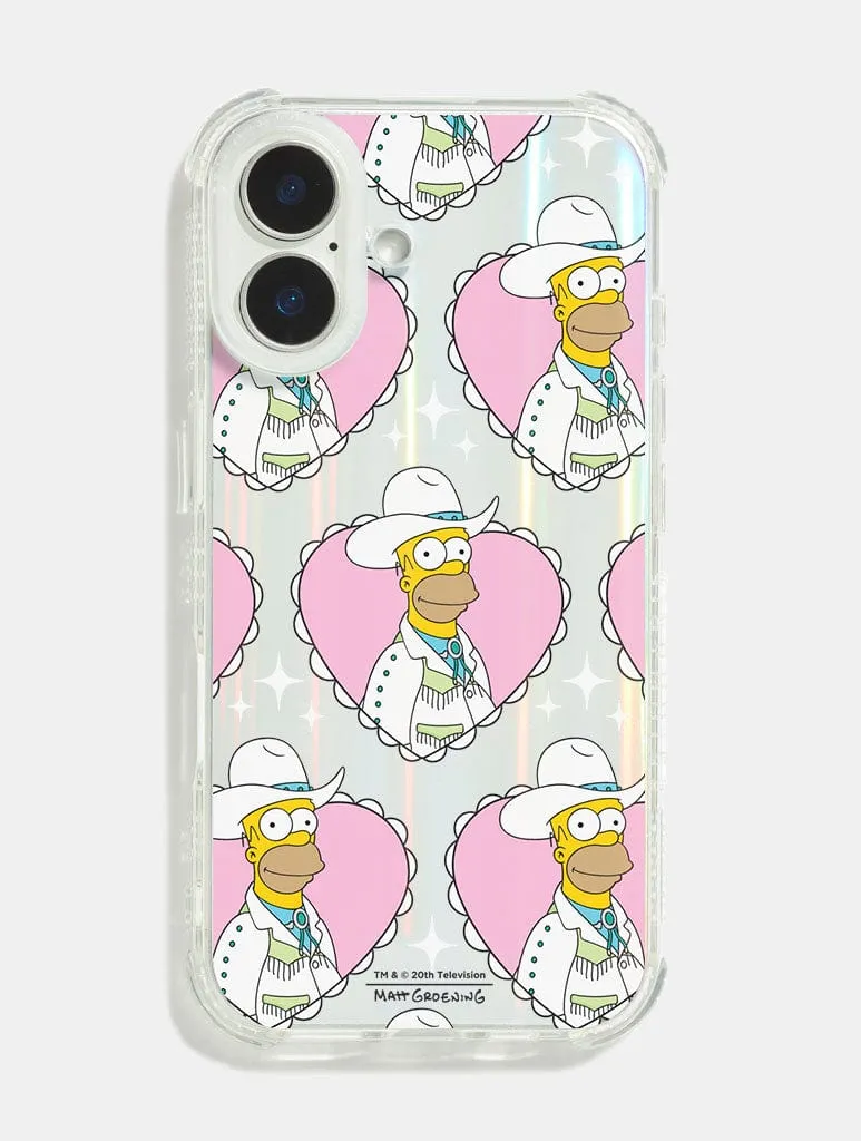 The Simpsons Cowboy Homer Holo Shock iPhone Case Everyday Style