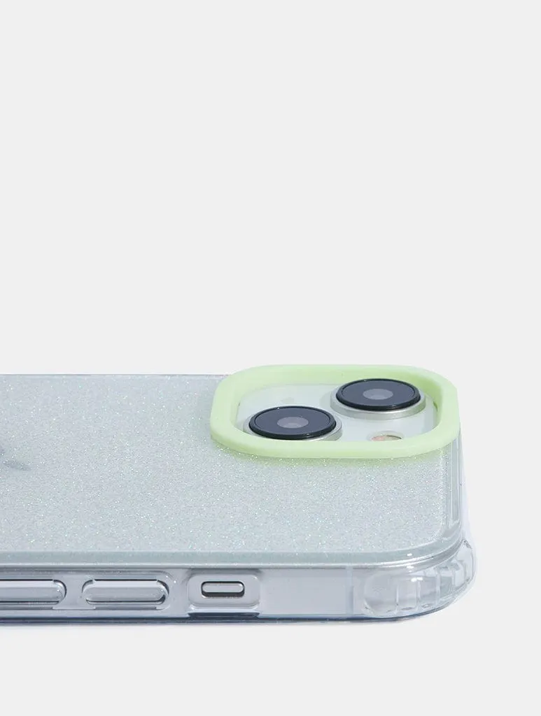 Flexible Design Minimal Glitter Mint Shock iPhone Case