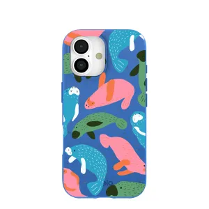 Premium Look Protective Finish Electric Blue Sea Cows iPhone 17 Case