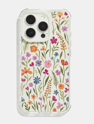 Metal Texture Anna Lau x Skinnydip Whimsical Wildflowers Shock iPhone Case