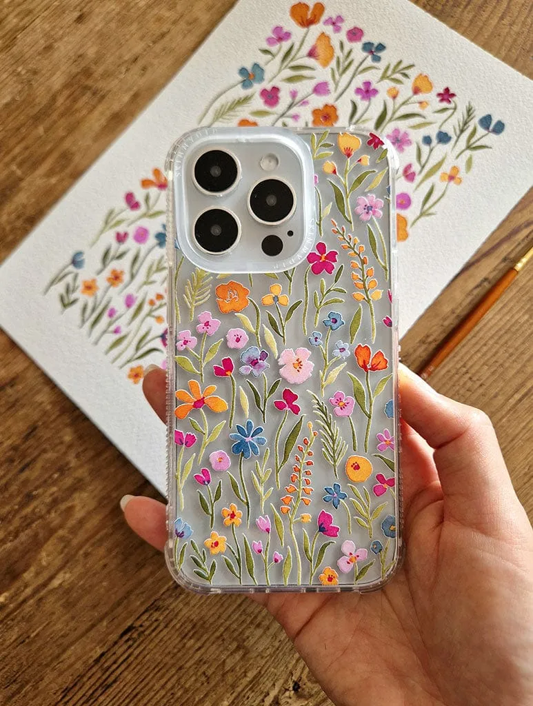 Anna Lau x Skinnydip Whimsical Wildflowers Shock iPhone Case Protective Shell Design Transparent Shell