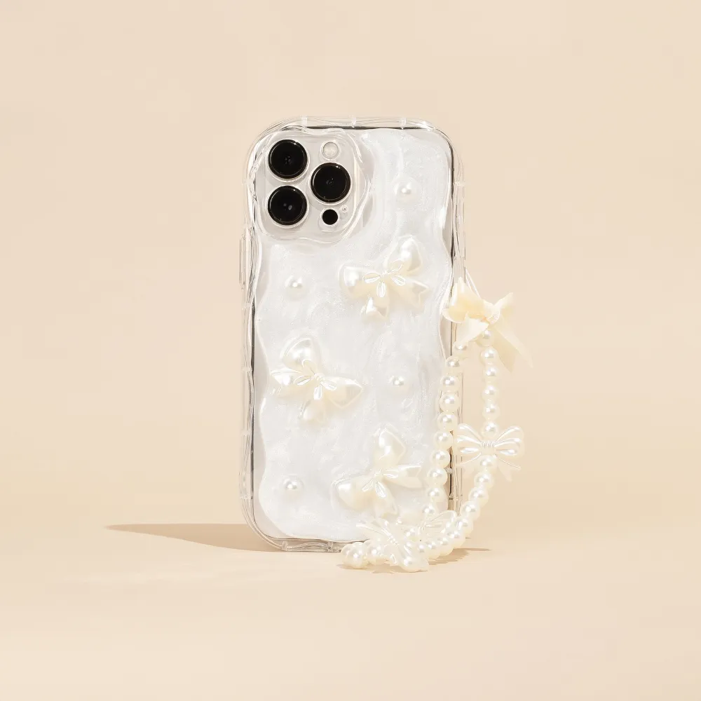 safety Beaded Phone Strap - Soft Girl Coquette