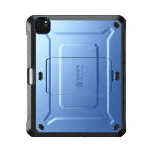 microfiber pad sleeve protective business case iPad Pro 12.9 Inch (2020) Unicorn Beetle Pro Rugged Case-Metallic Blue