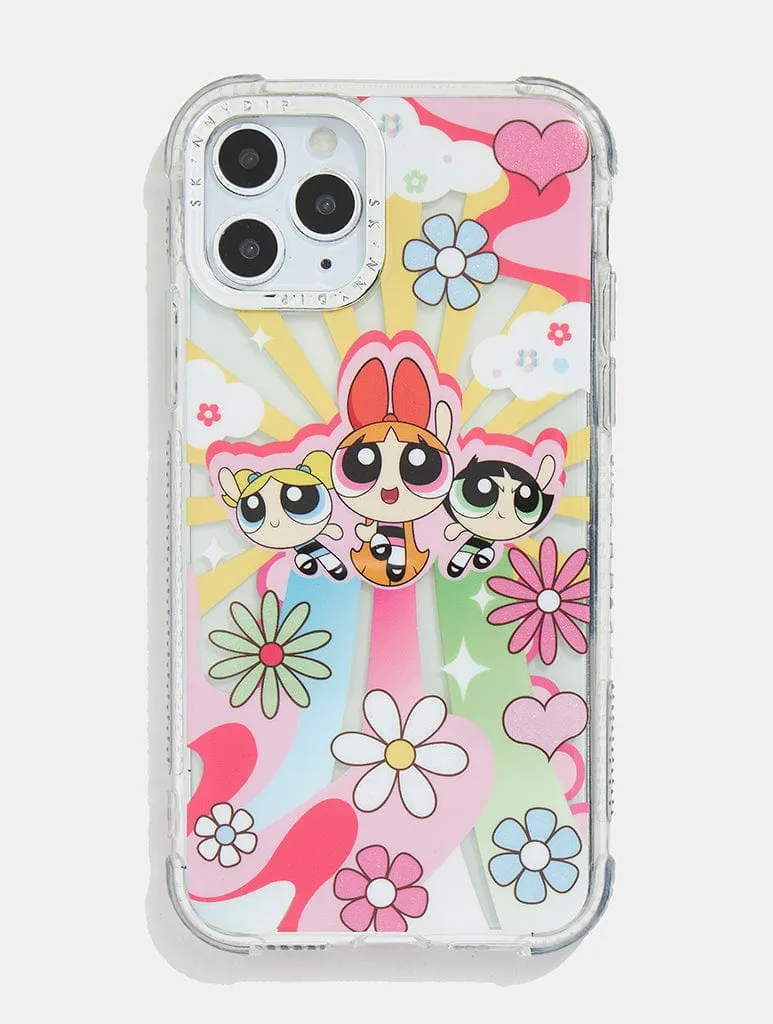 Clear View Creative Artwork Powerpuff Girls x Skinnydip Flower Power Shock iPhone Case